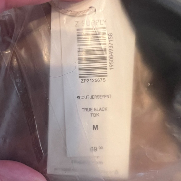 NWT - Z Supply - SCOUT JERSEY PANT - M True Black - Picture 4 of 4